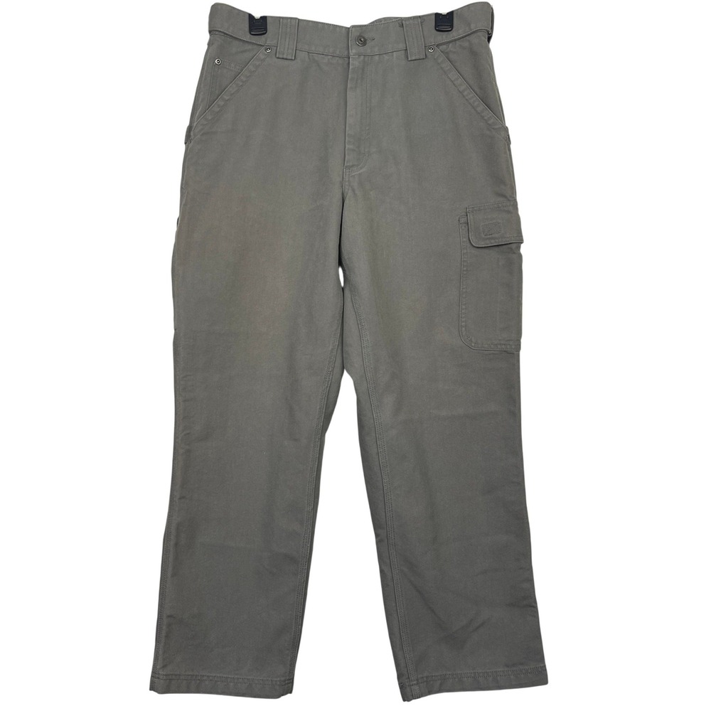 Duluth Trading Co CoolDry Fire Hose Work Pants Mens 36x30 Straight Cargo Gray